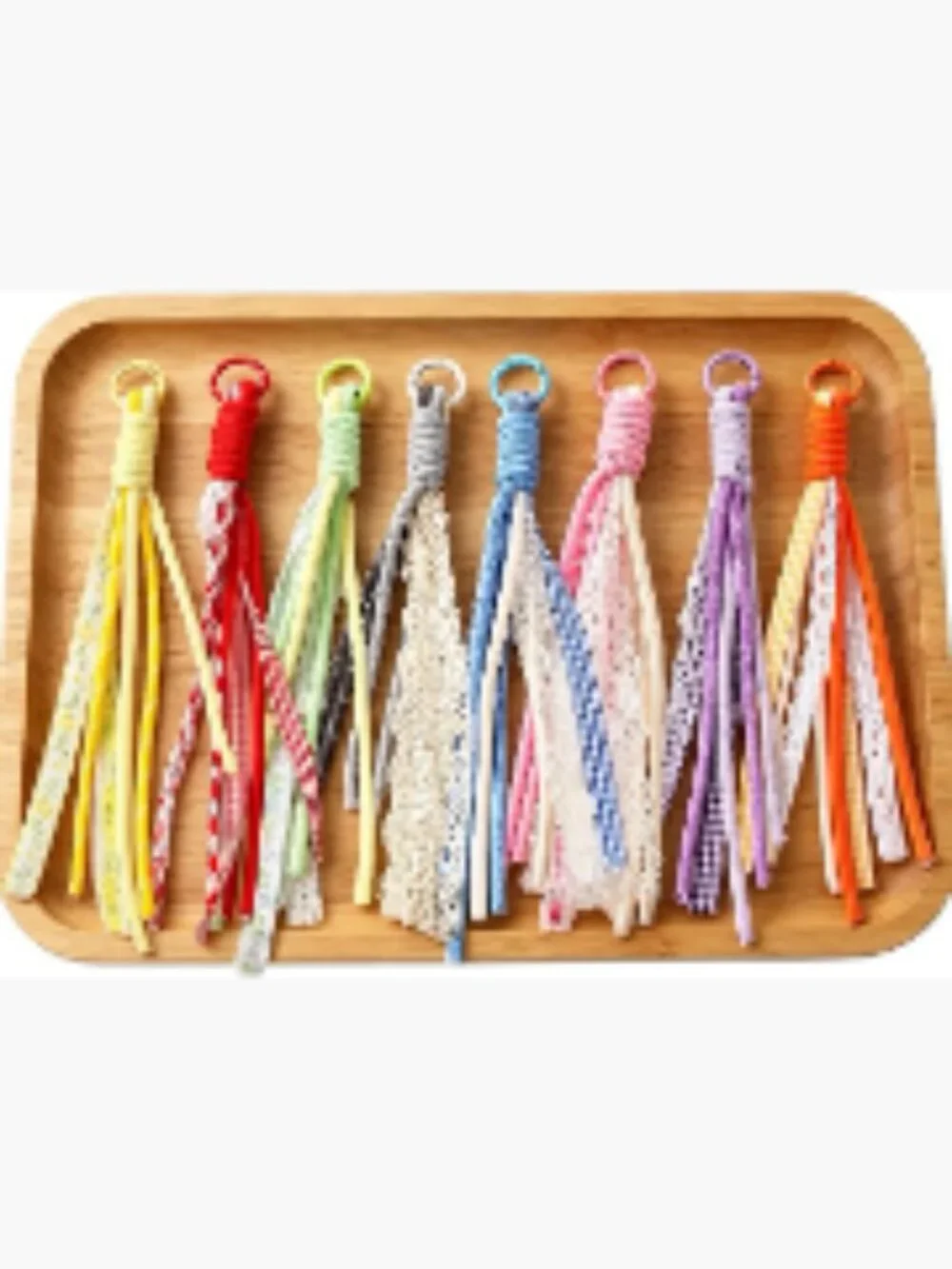 Paracord Keychain Bag Charms Colorful Braided Key Chains for Purse Backpack